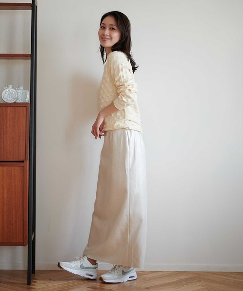 箔ストレッチスエードタイトスカート【WEB・一部店舗限定】（スカート）｜Jines（ジネス）