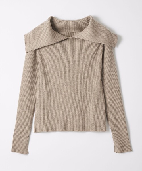 EMMEL REFINES（エメルリファインズ）の「＜EMMEL REFINES＞EM リブ エリツキ ニットプルオーバー ＆ オフショルダー（ニット/セーター・レディース・ベージュ/イエロー・FREE）」の10枚目の写真