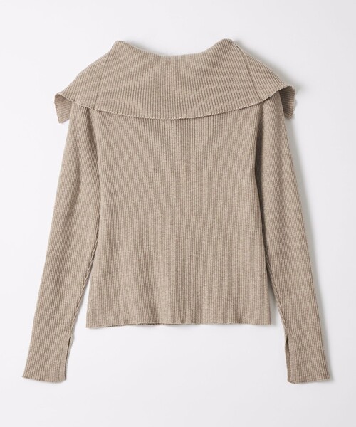 EMMEL REFINES（エメルリファインズ）の「＜EMMEL REFINES＞EM リブ エリツキ ニットプルオーバー ＆ オフショルダー（ニット/セーター・レディース・ベージュ/イエロー・FREE）」の11枚目の写真