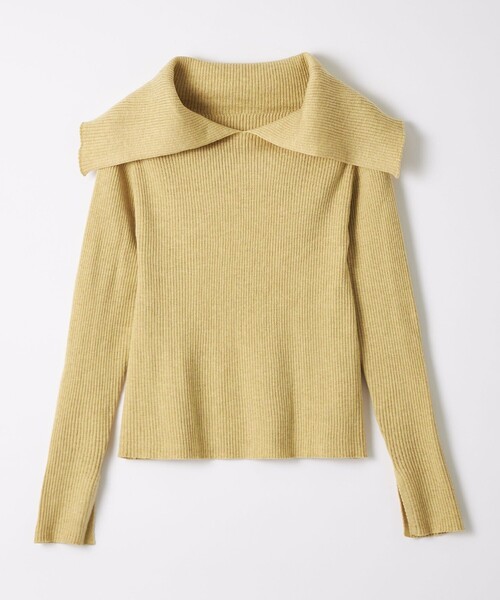 EMMEL REFINES（エメルリファインズ）の「＜EMMEL REFINES＞EM リブ エリツキ ニットプルオーバー ＆ オフショルダー（ニット/セーター・レディース・ベージュ/イエロー・FREE）」の15枚目の写真