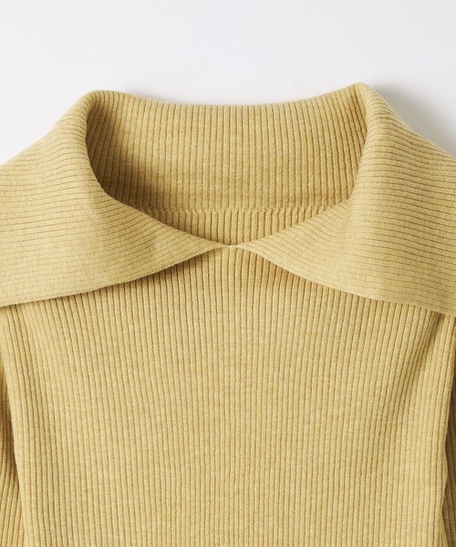 EMMEL REFINES（エメルリファインズ）の「＜EMMEL REFINES＞EM リブ エリツキ ニットプルオーバー ＆ オフショルダー（ニット/セーター・レディース・ベージュ/イエロー・FREE）」の17枚目の写真