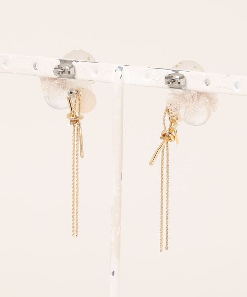 tone（トーン）の「【miuland】tutu flower【ノット】(MA)（ピアス（両耳用）・レディース・ホワイト/ブラウン・FREE）」の7枚目の写真