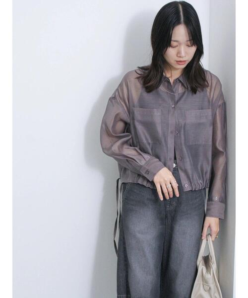 Samansa Mos2 blue（サマンサモスモスブルー）の「裾ドロストシアー