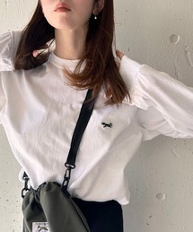 【THE FOX】 basic Crew ls tee キツネワッペンTシャツ ロンTEE