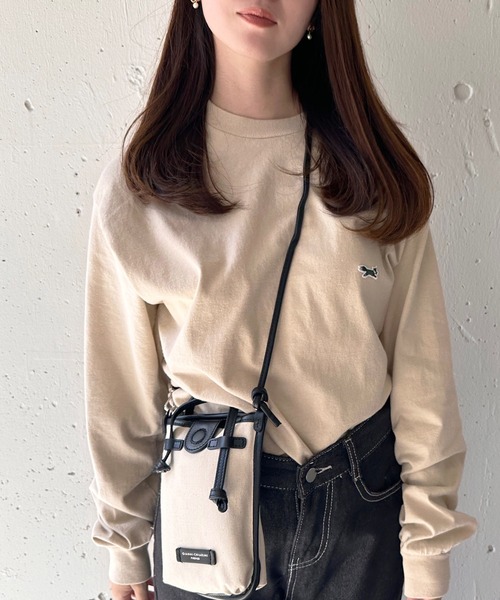 THE FOX basic Crew ls tee 狐狸刺繡長袖T恤