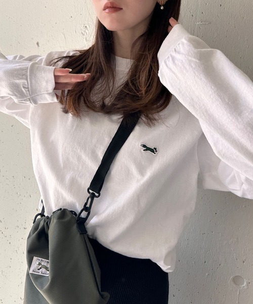 THE FOX basic Crew ls tee 狐狸刺繡長袖T恤