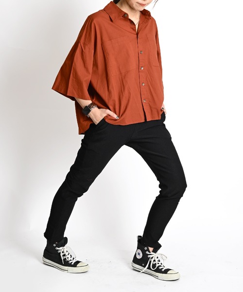 MARAI(マーライ)の「ストレッチテーパードパンツ スリムパンツ(その他パンツ・レディース・ブラウン/ブラック/ブルー/グレイッシュベージュ・MEDIUM/SMALL)」の6枚目の写真