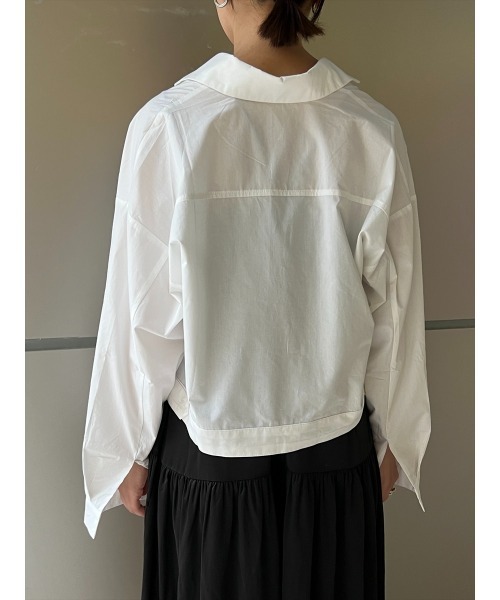 ブラウス シャツ ショート丈ダブルポケットシャツ レディース セール】ショート丈ダブルポケットシャツ（シャツ/ブラウス