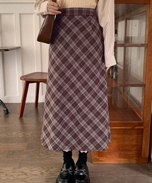 HALEY PESCA | HALEY PESCA/バイアスチェック　ロングスカート(スカート)