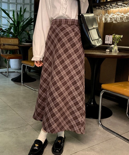 HALEY PESCA（ヘーリーペスカ）の「HALEY PESCA/バイアスチェック　ロングスカート（スカート・レディース・ブラック/ブラウン・LARGE/MEDIUM/SMALL）」の22枚目の写真