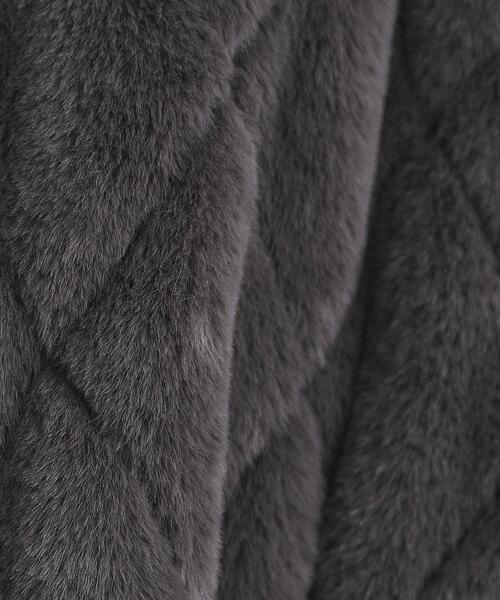 index（インデックス）の「◆リバーシブル キルティングフェイクファーブルゾン【洗濯機洗い可】（ブルゾン・レディース・アイボリー/ブラック・34/36/38/40/42）」の18枚目の写真