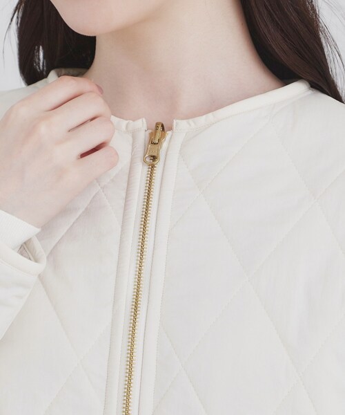 index（インデックス）の「◆リバーシブル キルティングフェイクファーブルゾン【洗濯機洗い可】（ブルゾン・レディース・アイボリー/ブラック・34/36/38/40/42）」の22枚目の写真