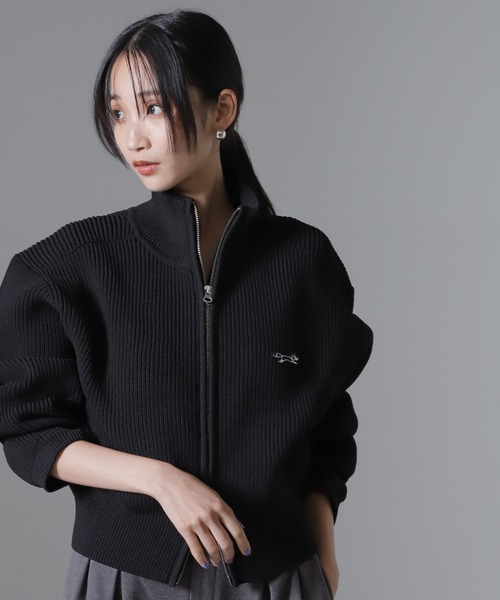 PENNEYS(ぺニーズ)の「PENNEYS別注TheFOXハイネックジップニットトップス(ニット/セーター・レディース・グレー/アイボリー/ブラック・FREE)」の13枚目の写真