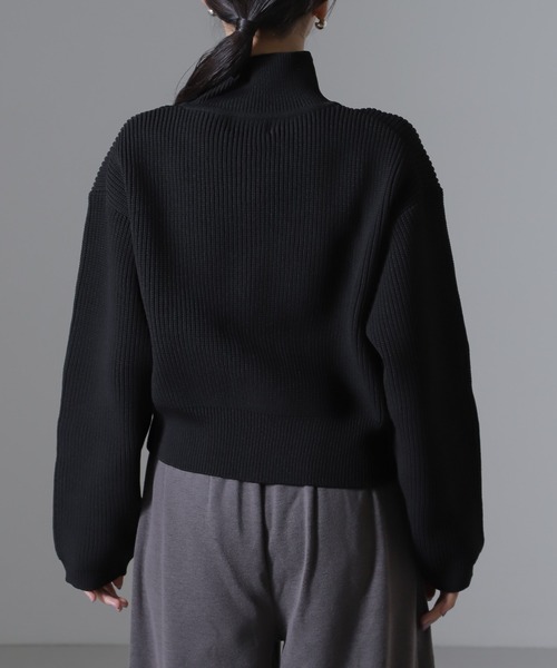 PENNEYS(ぺニーズ)の「PENNEYS別注TheFOXハイネックジップニットトップス(ニット/セーター・レディース・グレー/アイボリー/ブラック・FREE)」の22枚目の写真