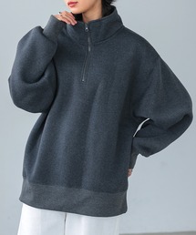 HEAVY WEIGHT SWEAT 裏起毛BIGハーフジッププルオーバー