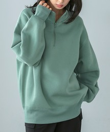 HEAVY WEIGHT SWEAT 裏起毛BIGハーフジッププルオーバー