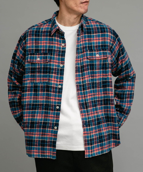 BIG MAC（ビッグマック）の「BIG MAC　FLANNEL SHIRTS（シャツ/ブラウス・メンズ・ブルー系その他/グリーン系その他/レッド系その他・SMALL/MEDIUM）」の2枚目の写真