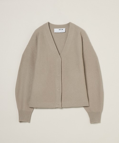 【今期新品】three dots フェルトカーディガンコート アイボリー three dots(スリードッツ)｜フェルトセーター コート