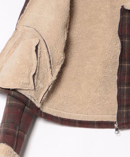 LAC-VERT（ラック・ヴェール）の「インナーボアチェックブルゾン（ブルゾン・レディース・グリーン/ブラウン/ブラック・FREE）」の13枚目の写真