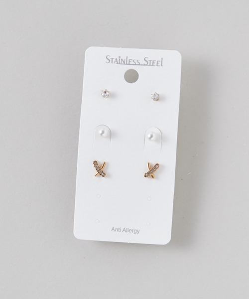 ciite' surgical stainless(シーテサージカルステンレス)の「【 金属アレルギー対応 】 3set pierce / ピアス3セット サージカルステンレス (両耳用)(ピアス(両耳用)・レディース・ゴールド/シルバー・FREE)」の3枚目の写真