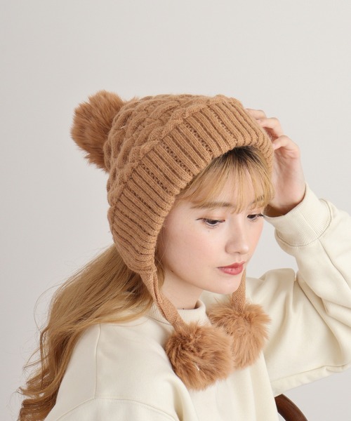 新品 Drawer カシミヤ ニット帽 美品 DRAWER ドゥロワー カシミヤ100