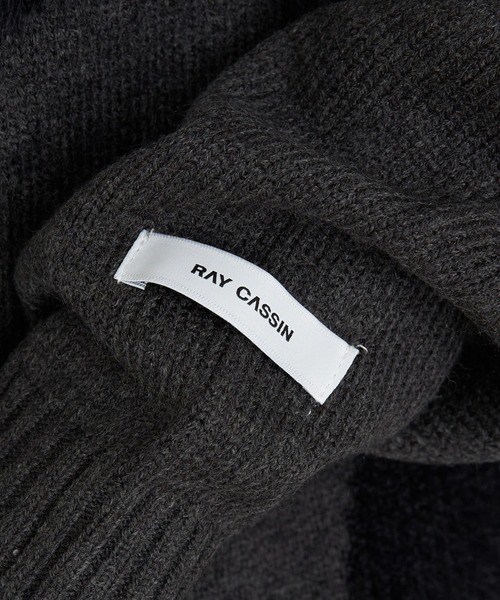 RAY CASSIN（レイカズン）の「【前後2WAY】Vネックヒョウ柄ルーズチュニック / ニット（ニット/セーター・レディース・チャコールグレー/ブラウン/アイボリー・FREE）」の5枚目の写真