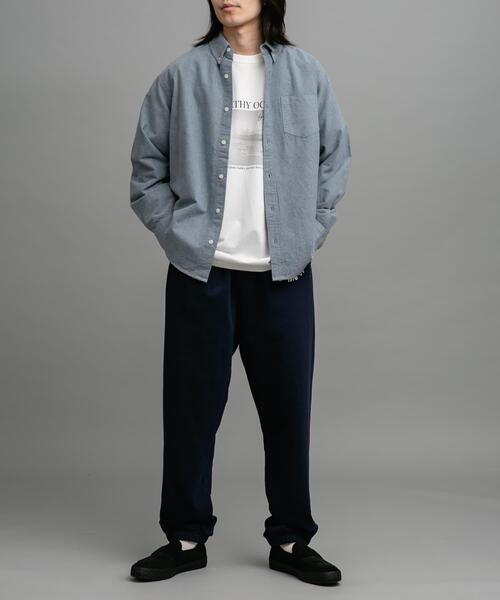 URBAN RESEARCH Sonny Label（アーバンリサーチサニーレーベル）の「起毛オックスボタンダウンシャツ（シャツ/ブラウス・メンズ・ブラック/オフホワイト/ネイビー/ブルー系その他/ブラック系その他・MEDIUM/LARGE/X-LARGE）」の18枚目の写真