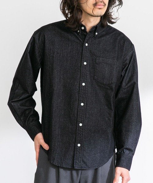 URBAN RESEARCH Sonny Label（アーバンリサーチサニーレーベル）の「起毛オックスボタンダウンシャツ（シャツ/ブラウス・メンズ・ブラック/オフホワイト/ネイビー/ブルー系その他/ブラック系その他・MEDIUM/LARGE/X-LARGE）」の6枚目の写真