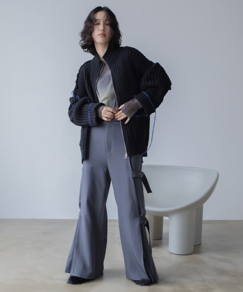 配色ハンドステッチZIPニットコート（その他アウター）｜VACANCY（ヴァカンシー）