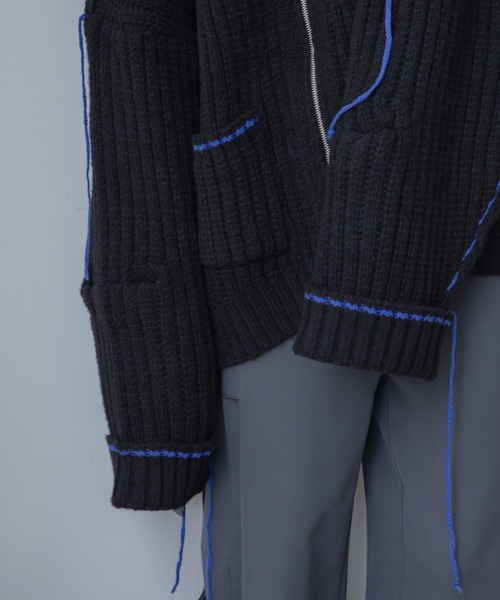 配色ハンドステッチZIPニットコート（その他アウター）｜VACANCY（ヴァカンシー）