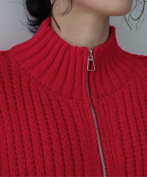 配色ハンドステッチZIPニットコート（その他アウター）｜VACANCY（ヴァカンシー）