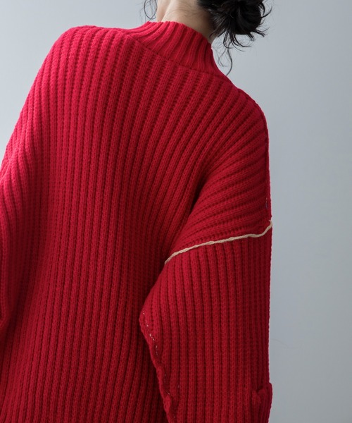 配色ハンドステッチZIPニットコート（その他アウター）｜VACANCY（ヴァカンシー）