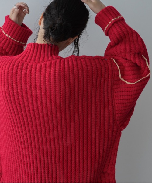 配色ハンドステッチZIPニットコート（その他アウター）｜VACANCY（ヴァカンシー）