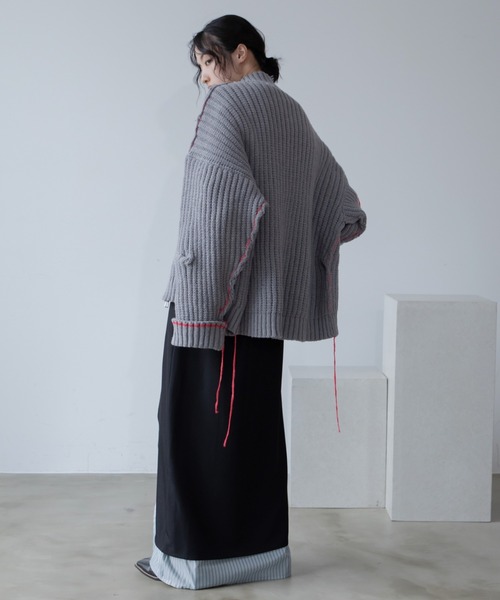 配色ハンドステッチZIPニットコート（その他アウター）｜VACANCY（ヴァカンシー）