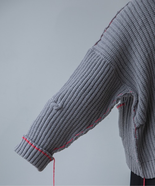 配色ハンドステッチZIPニットコート（その他アウター）｜VACANCY（ヴァカンシー）