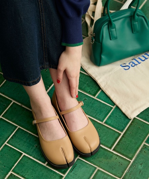 BONLECILL（ボンルシール）の「【軽量】ボリュームソールメリージェーンタビシューズ（バレエシューズ・レディース・ブラック/ベージュ/シルバー・XL/L/M/S）」の10枚目の写真