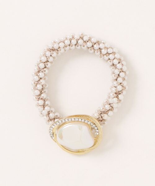 TONE SELECT GOODS（トーンセレクトグッズ）の「【resonance】パールビーズ ヘアゴム【オケージョン】（ヘアゴム・レディース・ホワイト・FREE）」の5枚目の写真