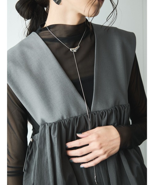 AIC.(エーアイシー)の「ドローストリングバルーンベスト/セットアップ可能(ベスト・レディース・グレー/ブラック・FREE)」の20枚目の写真