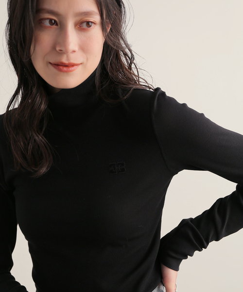 GANNI(ガニー)の「【GANNI / ガニー】Soft Cotton Rib Long Sleeve T-Shir T4026(Tシャツ/カットソー・レディース・ブラック・SMALL)」の4枚目の写真
