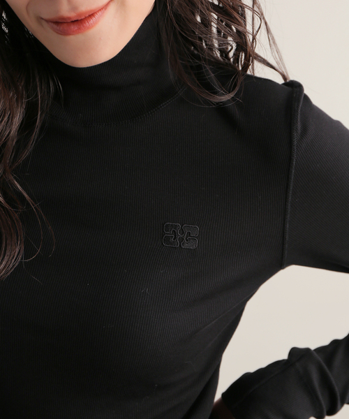 GANNI(ガニー)の「【GANNI / ガニー】Soft Cotton Rib Long Sleeve T-Shir T4026(Tシャツ/カットソー・レディース・ブラック・SMALL)」の6枚目の写真