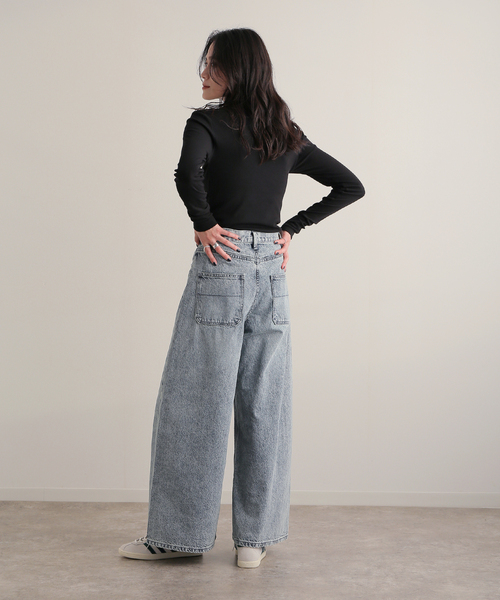 GANNI(ガニー)の「【GANNI / ガニー】Soft Cotton Rib Long Sleeve T-Shir T4026(Tシャツ/カットソー・レディース・ブラック・SMALL)」の8枚目の写真