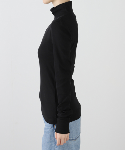 GANNI(ガニー)の「【GANNI / ガニー】Soft Cotton Rib Long Sleeve T-Shir T4026(Tシャツ/カットソー・レディース・ブラック・SMALL)」の10枚目の写真