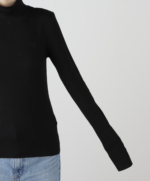 GANNI(ガニー)の「【GANNI / ガニー】Soft Cotton Rib Long Sleeve T-Shir T4026(Tシャツ/カットソー・レディース・ブラック・SMALL)」の14枚目の写真