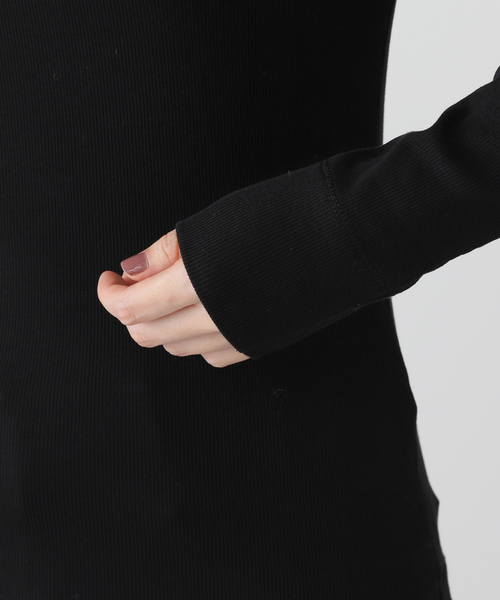 GANNI(ガニー)の「【GANNI / ガニー】Soft Cotton Rib Long Sleeve T-Shir T4026(Tシャツ/カットソー・レディース・ブラック・SMALL)」の15枚目の写真