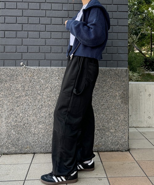 ISOOK（アイスー）の「【ISOOK / アイスー】ダブルジップニットパーカー / ショート丈 クロップド丈 春ニット フーディー セータージップアップ ブラック ネイビー グレー ZOZOTOWN限定（パーカー・レディース・ブラック/ネイビー/グレー・FREE）」の21枚目の写真