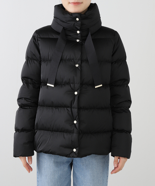 IENA(イエナ)の「HERNO/ヘルノ STAND COLOR DOWN ダウンジャケット PI001936D12170Z(ダウンジャケット/コート・レディース・ネイビー/ブラック・42/44)」の4枚目の写真
