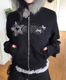 MEMECLE | 【 MEMECLE / メメクル 】ラメ ファー フードダブルジップパーカー(パーカー)