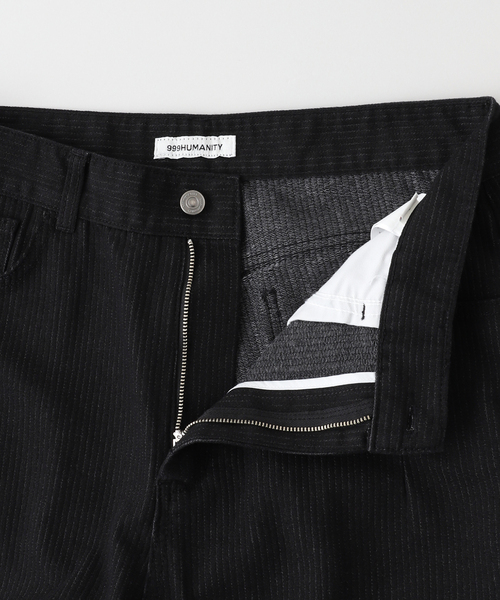 PULP/417EDIFICE(パルプフォーワンセブンエディフィス)の「【999HUMANITY / 999ヒューマニティ】AV PLEATS DENIM PANTS(デニムパンツ・メンズ・ブラック・1/2/3)」の6枚目の写真