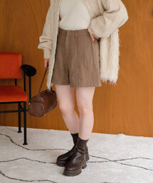 Kastane | 【セットアップ対応】ツイードフリンジショートパンツ(その他パンツ)