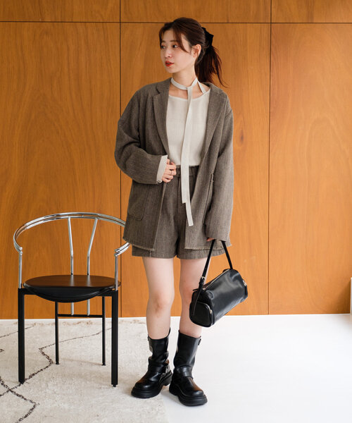 Kastane（カスタネ）の「【セットアップ対応】ツイードフリンジショートパンツ（その他パンツ・レディース・ベージュ/ブラウン・FREE）」の14枚目の写真